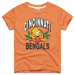 Cincinnati Bengals Homage x The Simpsons Youth Tri-Blend T-Shirt Orange | NFL