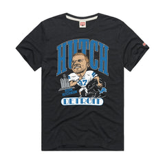 Aidan Hutchinson Detroit Lions Homage Unisex Caricature Player Graphic Tri-Blend T-Shirt Charcoal | NFL