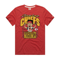 Patrick Mahomes Kansas City Chiefs Homage Unisex Caricature Player Graphic Tri-Blend T-Shirt Red | NFL