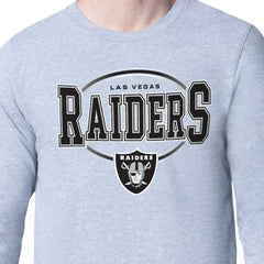 Las Vegas Raiders Starter Team Track Graphic Long Sleeve T-Shirt Heather Gray | NFL