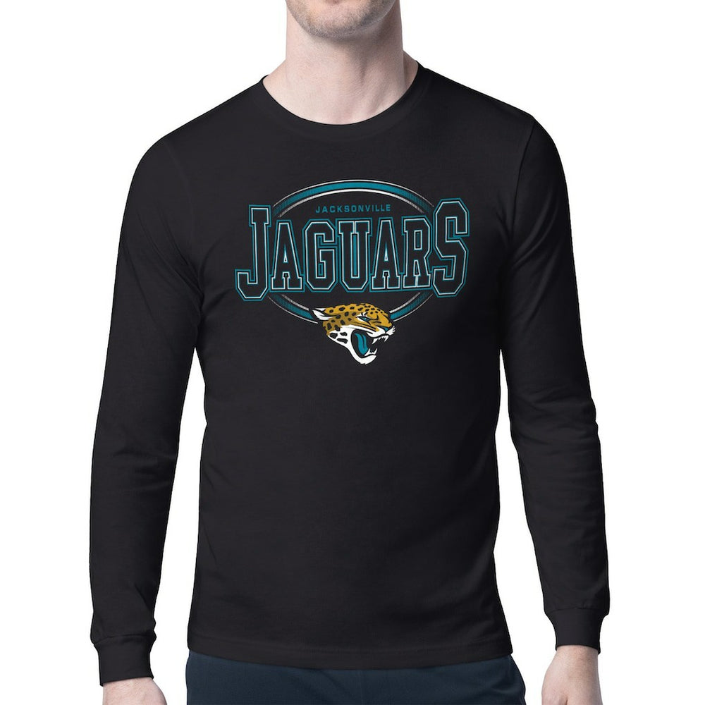 Jacksonville Jaguars Starter Team Track Graphic Long Sleeve T-Shirt Black | NFL