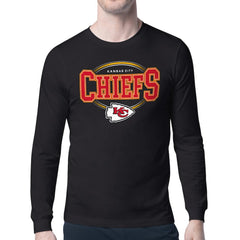Kansas City Chiefs Starter Team Track Graphic Long Sleeve T-Shirt Black | NFL