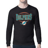 Miami Dolphins Starter Team Track Graphic Long Sleeve T-Shirt Black | NFL