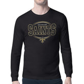 New Orleans Saints Starter Team Track Graphic Long Sleeve T-Shirt Black | NFL