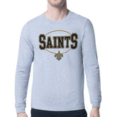 New Orleans Saints Starter Team Track Graphic Long Sleeve T-Shirt Heather Gray | NFL