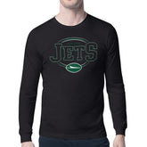 New York Jets Starter Team Track Graphic Long Sleeve T-Shirt Black | NFL