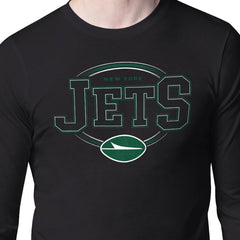 New York Jets Starter Team Track Graphic Long Sleeve T-Shirt Black | NFL