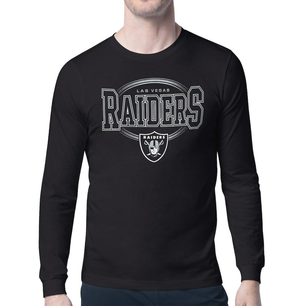 Las Vegas Raiders Starter Team Track Graphic Long Sleeve T-Shirt Black | NFL