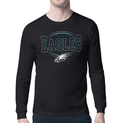 Philadelphia Eagles Starter Team Track Graphic Long Sleeve T-Shirt Black | NFL