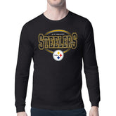 Pittsburgh Steelers Starter Team Track Graphic Long Sleeve T-Shirt Black | NFL