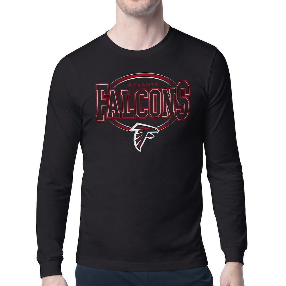 Atlanta Falcons Starter Team Track Graphic Long Sleeve T-Shirt Black | NFL