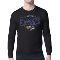 Baltimore Ravens Starter Team Track Graphic Long Sleeve T-Shirt Black | NFL