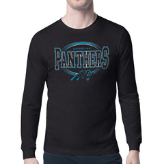 Carolina Panthers Starter Team Track Graphic Long Sleeve T-Shirt Black | NFL