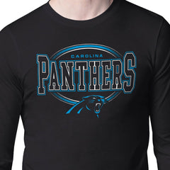 Carolina Panthers Starter Team Track Graphic Long Sleeve T-Shirt Black | NFL