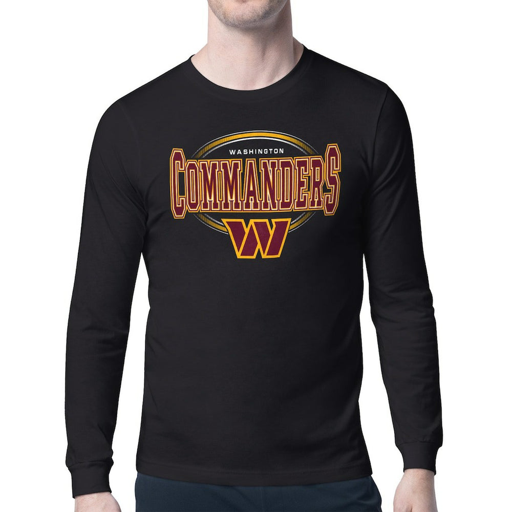 Washington Commanders Starter Team Track Graphic Long Sleeve T-Shirt Black | NFL