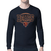 Chicago Bears Starter Team Track Graphic Long Sleeve T-Shirt Navy | NFL