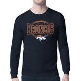 Denver Broncos Starter Team Track Graphic Long Sleeve T-Shirt Navy | NFL