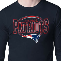 New England Patriots Starter Team Track Graphic Long Sleeve T-Shirt Navy | NFL
