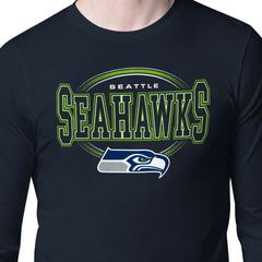 Seattle Seahawks Starter Team Track Graphic Long Sleeve T-Shirt College Navy | NFL