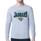 Jacksonville Jaguars Starter Team Track Graphic Long Sleeve T-Shirt Heather Gray | NFL