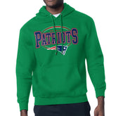 New England Patriots Starter Team Track Graphic Pullover Hoodie Kelly Green | NFL
