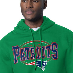 New England Patriots Starter Team Track Graphic Pullover Hoodie Kelly Green | NFL