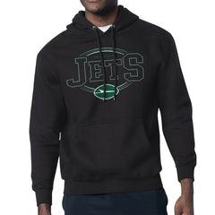 New York Jets Starter Team Track Graphic Pullover Hoodie Black | NFL