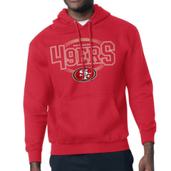 San Francisco 49ers Starter Team Track Graphic Pullover Hoodie Scarlet | NFL