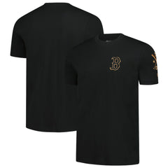 Boston Red Sox New Era Bronze Logo with Cross Bats Established T-Shirt - MLB