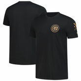 Chicago Cubs New Era Bronze Logo with Cross Bats Established T-Shirt - MLB
