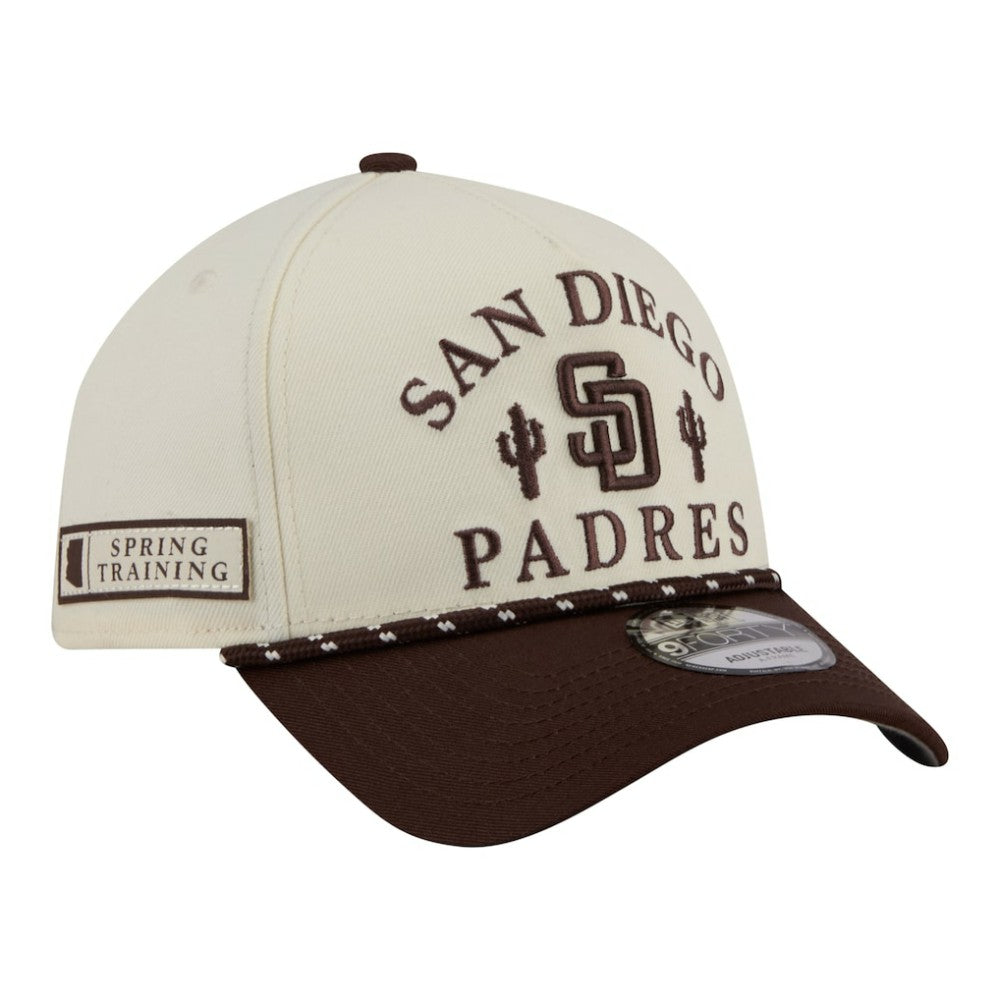San Diego Padres New Era 2026 Spring Training Fan Pack Rope A-Frame 9FORTY Adjustable Hat - MLB