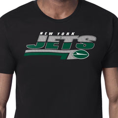 New York Jets Starter Logo Push Graphic T-Shirt Black | NFL