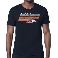 Denver Broncos Starter Logo Push Graphic T-Shirt Navy | NFL