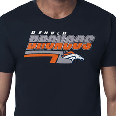 Denver Broncos Starter Logo Push Graphic T-Shirt Navy | NFL