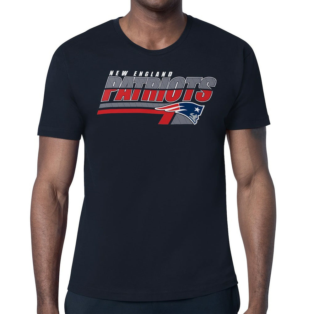 New England Patriots Starter Logo Push Graphic T-Shirt Navy | NFL