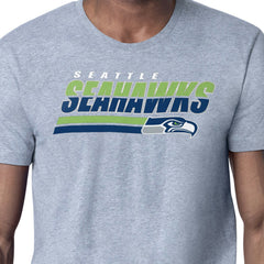 Seattle Seahawks Starter Logo Push Graphic T-Shirt Heather Gray | NFL