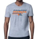 Denver Broncos Starter Logo Push Graphic T-Shirt Heather Gray | NFL