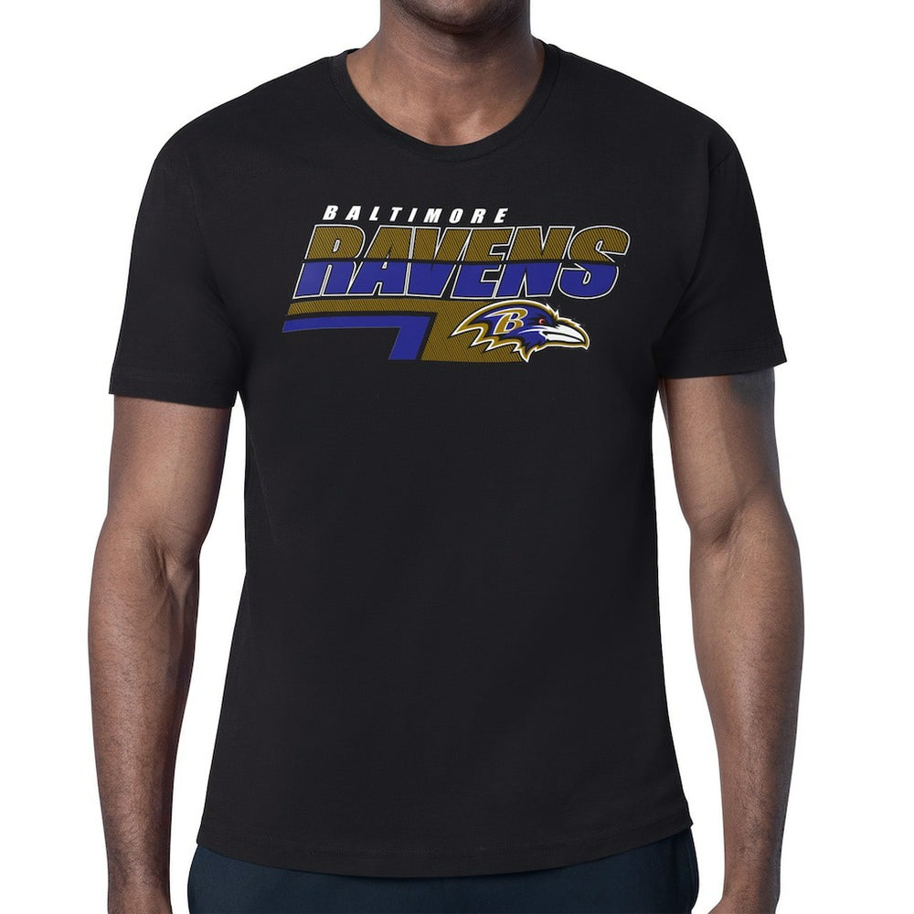 Baltimore Ravens Starter Logo Push Graphic T-Shirt Black | NFL