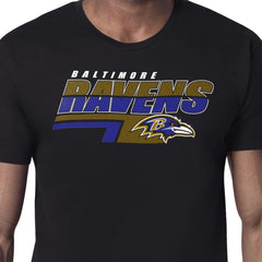 Baltimore Ravens Starter Logo Push Graphic T-Shirt Black | NFL
