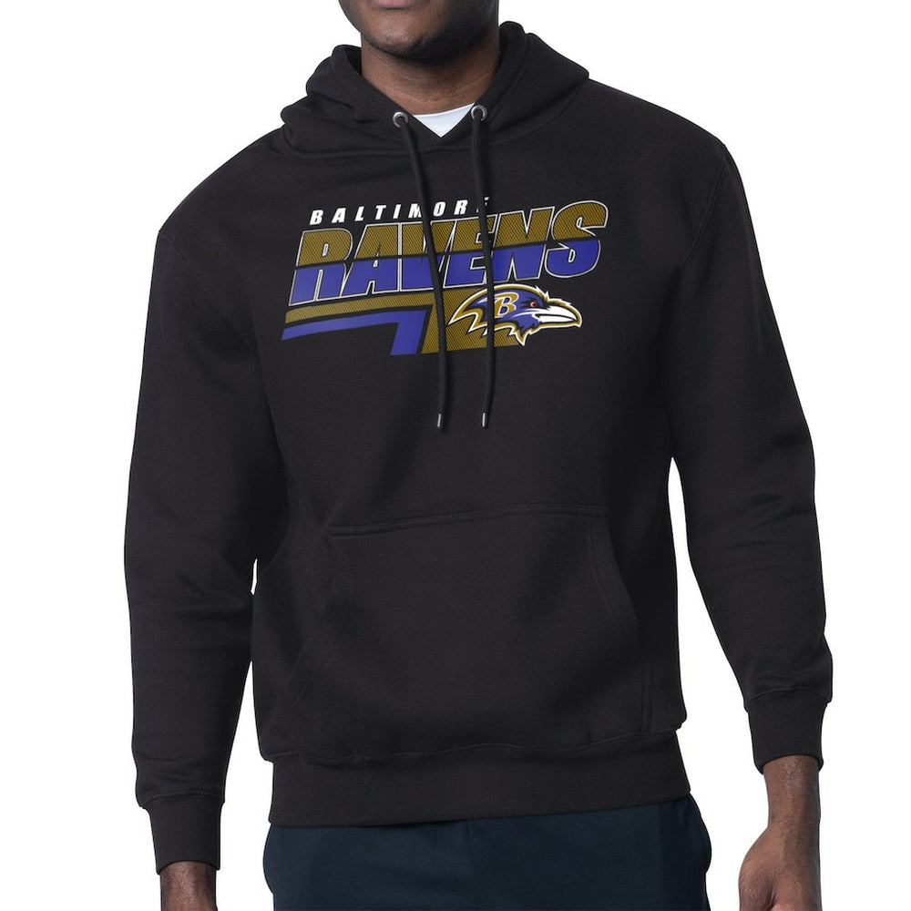 Baltimore Ravens Starter Logo Push Graphic Hoodie Black | NFL