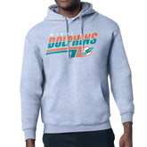 Miami Dolphins Starter Logo Push Graphic Hoodie Heather Gray | NFL