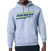 Seattle Seahawks Starter Logo Push Graphic Hoodie Heather Gray | NFL