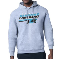 Carolina Panthers Starter Logo Push Graphic Hoodie Heather Gray | NFL