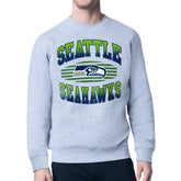 Seattle Seahawks Starter Team Grit Graphic Fleece Pullover Sweatshirt Heather Gray | NFL