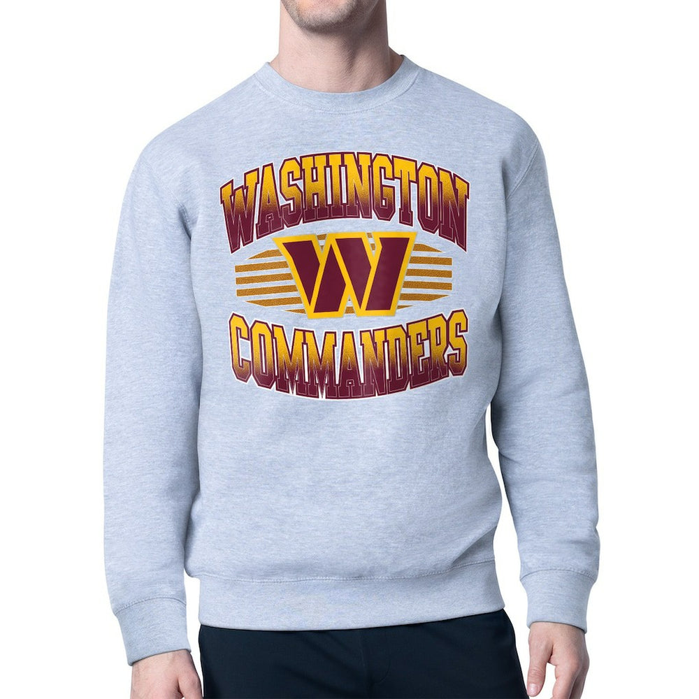 Washington Commanders Starter Team Grit Graphic Fleece Pullover Sweatshirt Heather Gray | NFL