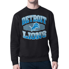 Detroit Lions Starter Team Grit Graphic Fleece Pullover Sweatshirt Black | NFL