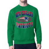 New England Patriots Starter Team Grit Graphic Fleece Pullover Sweatshirt Kelly Green | NFL