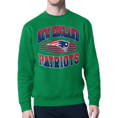 New England Patriots Starter Team Grit Graphic Fleece Pullover Sweatshirt Kelly Green | NFL