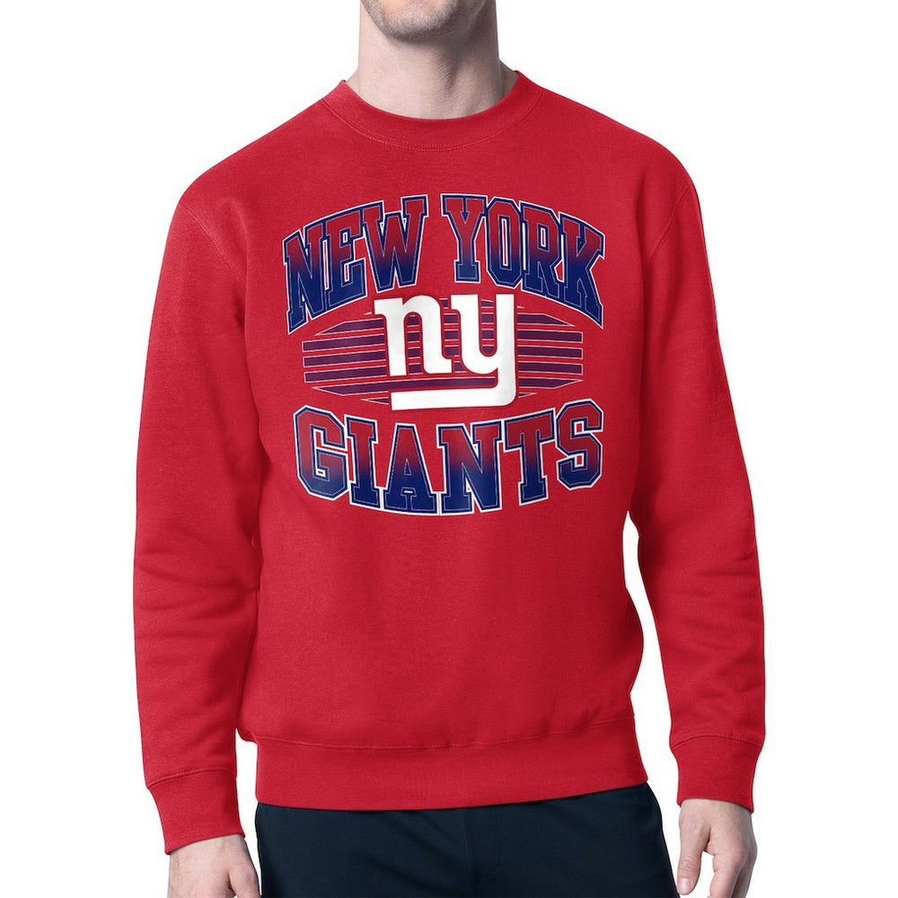 New York Giants Starter Team Grit Graphic Fleece Pullover Sweatshirt Red | NFL