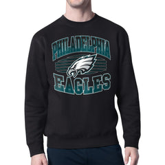 Philadelphia Eagles Starter Team Grit Graphic Fleece Pullover Sweatshirt Black | NFL